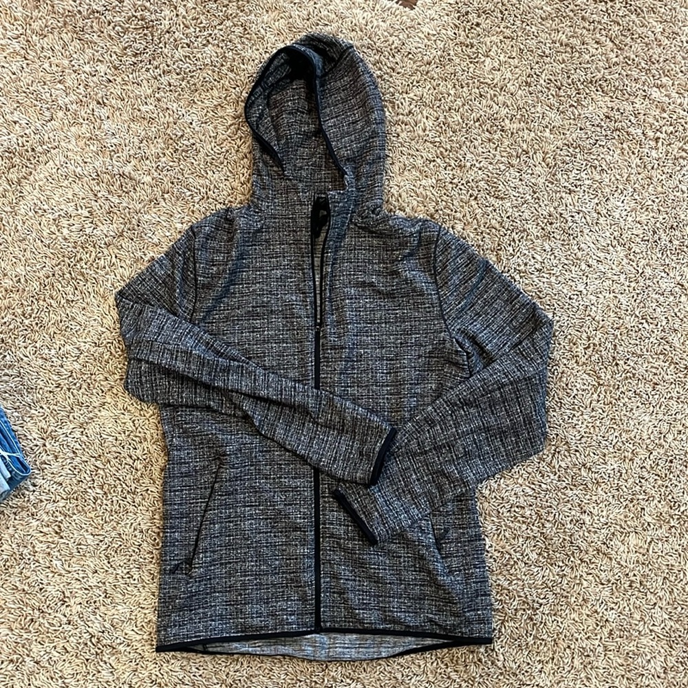 Men’s black and gray  Size M lululemon zip up hoodie
